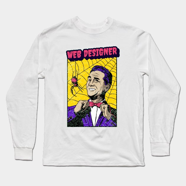 Web Designer - Retro Comic Pop Art design Long Sleeve T-Shirt by Software Testing Life